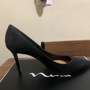 Nina Black Sparkle Shoes (NINA 85- yf)